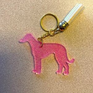 Handmade Greyhound Keychain